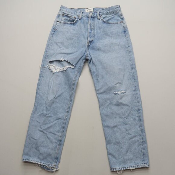 Agolde 90's Crop Jeans in Echo Size 27 - Picture 4 of 13